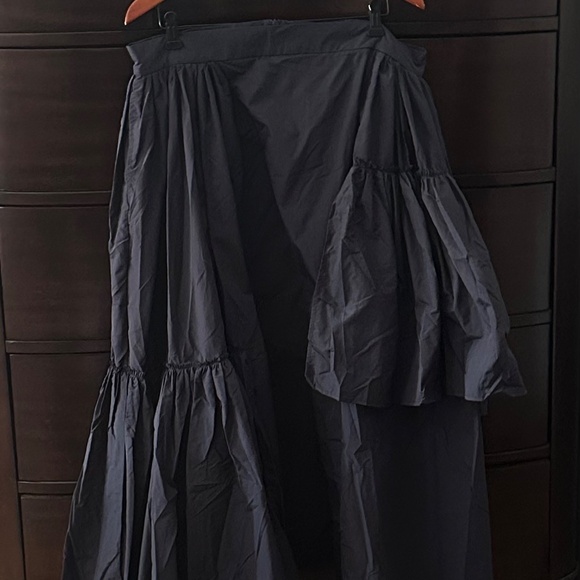 The Kemist Calais Asymmetrical Wind Breaker Maxi Skirt w/ Ruffle detail NWT - Picture 5 of 9